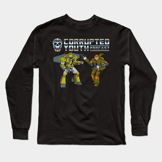 Corrupted Youth Donglebots Long Sleeve T-Shirt by Gridcurrent